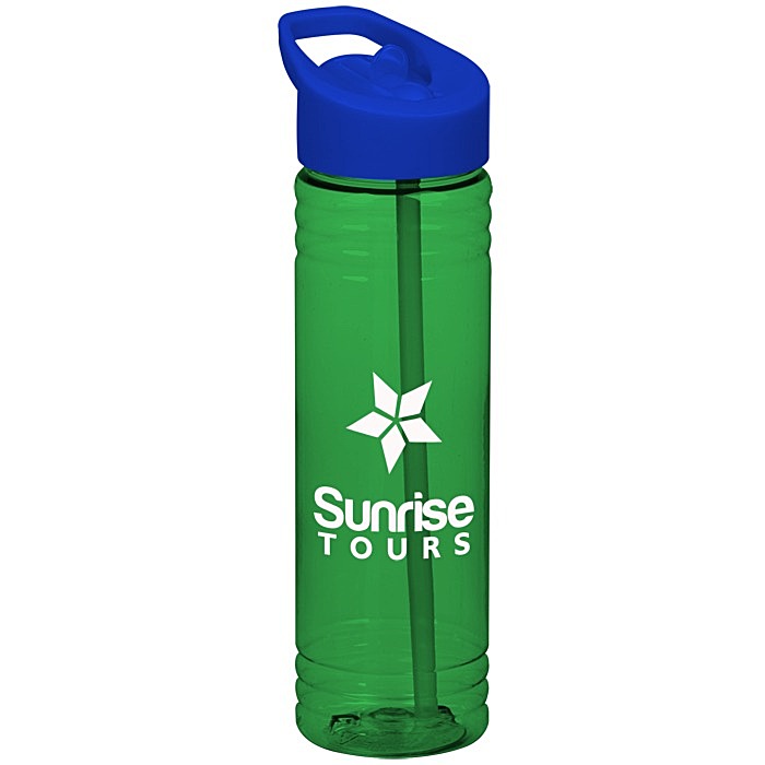 Custom Halcyon Water Bottle with Flip Straw - 24 oz