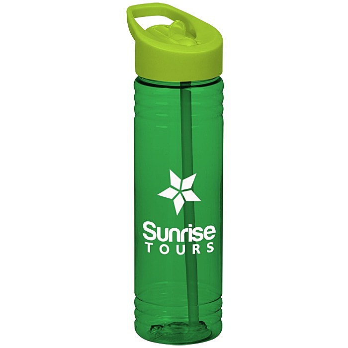 Custom Halcyon Water Bottle with Flip Straw - 24 oz