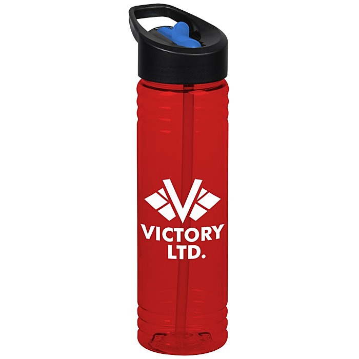 Custom Halcyon Water Bottle with Two-Tone Flip Straw - 24 oz
