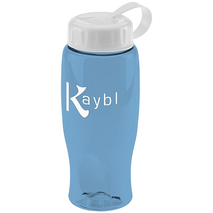 Custom Comfort Grip Bottle with Tethered Lid - 27 oz