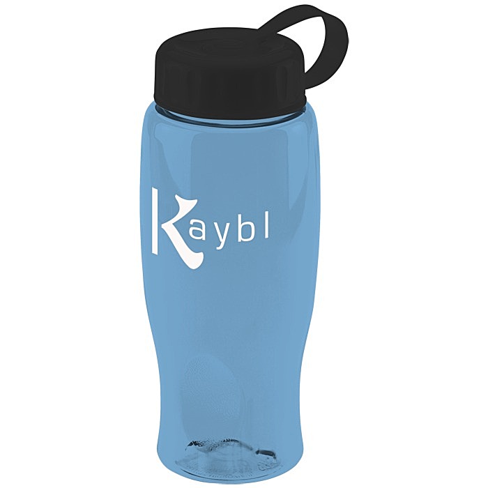 Custom Comfort Grip Bottle with Tethered Lid - 27 oz