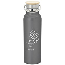 Custom Accord Vacuum Bottle with Wood Lid - 21 oz