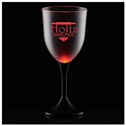 Custom Frosted Light-Up Wine Glass - 10 oz.