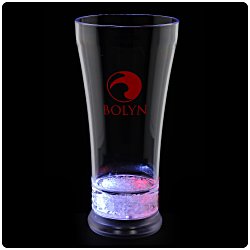 Custom LED Pilsner Cup - 14 oz. - Red, White & Blue