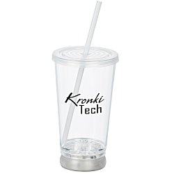 Custom To-Go Light-Up Tumbler with Straw - 16 oz - Multicolour