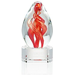 Custom Helix Art Glass Award - Clear Base