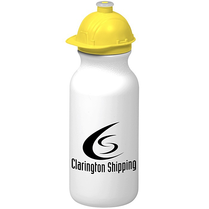 Custom Safety Helmet Water Bottle - 20 oz.