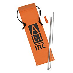 Custom Stainless Steel Straw Set