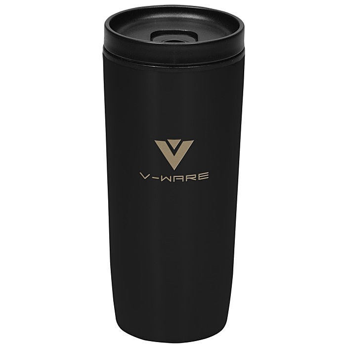 Custom Accent Stainless Travel Mug - 16 oz - Colours - Laser Engraved