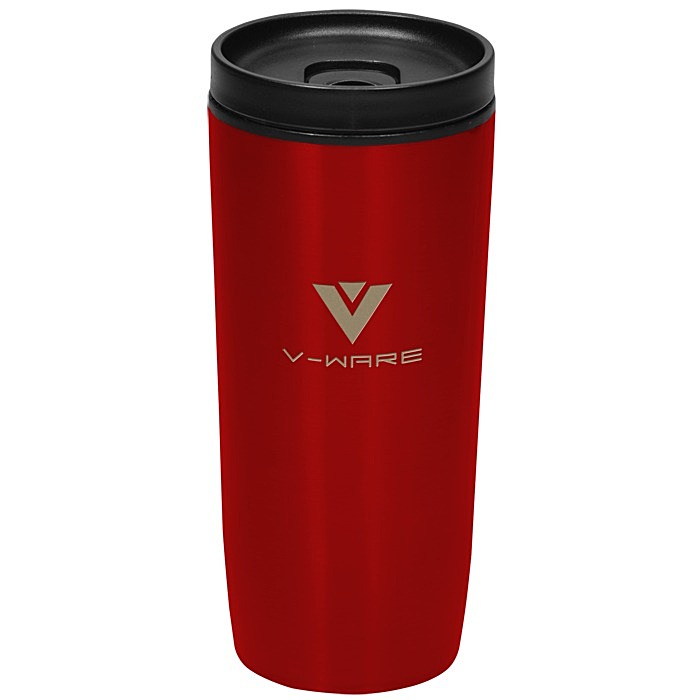 Custom Accent Stainless Travel Mug - 16 oz - Colours - Laser Engraved