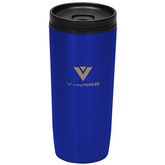 Custom Accent Stainless Travel Mug - 16 oz - Colours - Laser Engraved