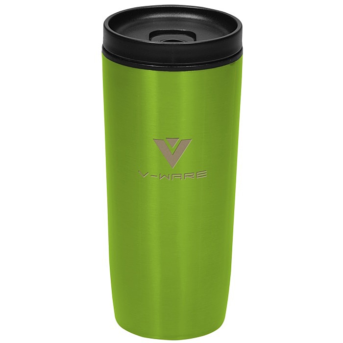 Custom Accent Stainless Travel Mug - 16 oz - Colours - Laser Engraved