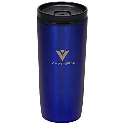Custom Accent Stainless Travel Mug - 16 oz - Colours - Laser Engraved