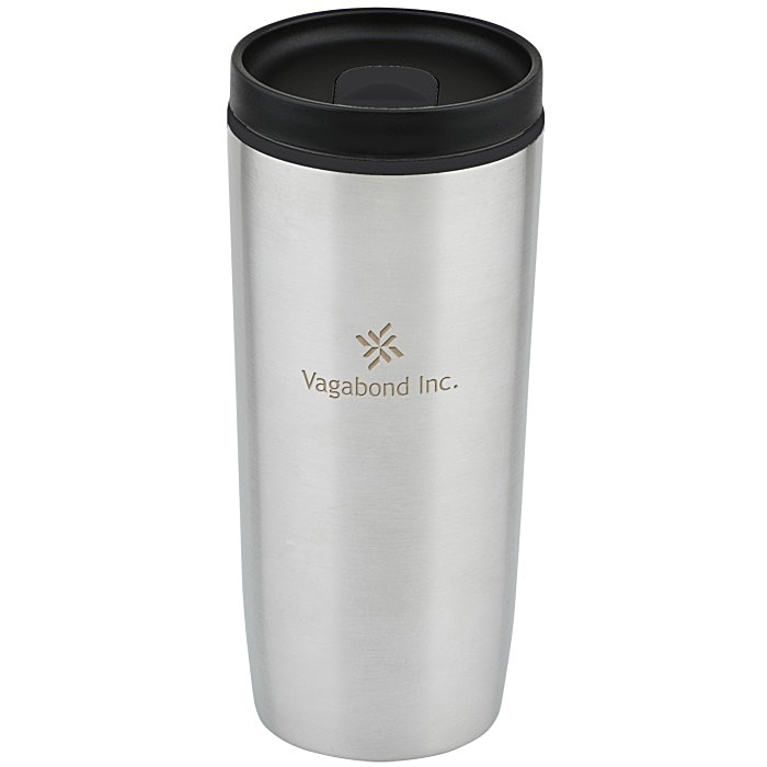 Custom Accent Stainless Travel Mug - 16 oz - Laser Engraved