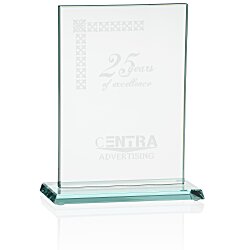 Custom Stately Jade Glass Award - 6 inches