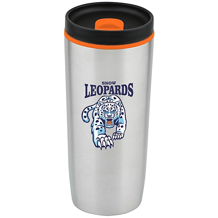 Custom Accent Stainless Travel Mug - 16 oz - Full Colour