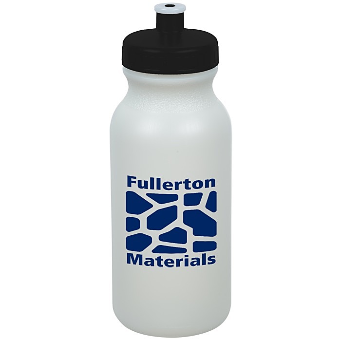 Custom Value Sport Bottle with Push Pull Lid - 20 oz - Glow in Dark