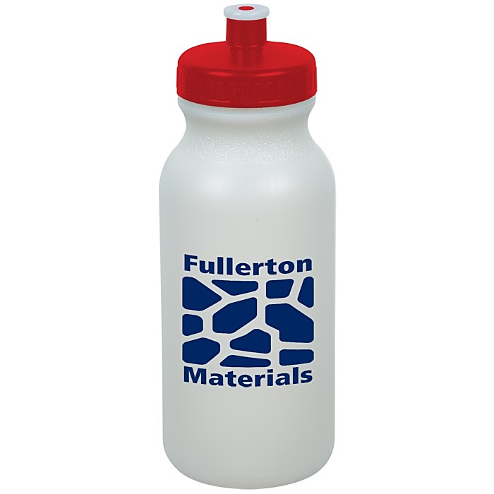 Custom Value Sport Bottle with Push Pull Lid - 20 oz - Glow in Dark