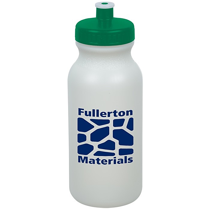 Custom Value Sport Bottle with Push Pull Lid - 20 oz - Glow in Dark