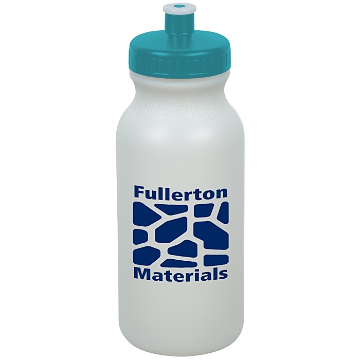 Custom Value Sport Bottle with Push Pull Lid - 20 oz - Glow in Dark