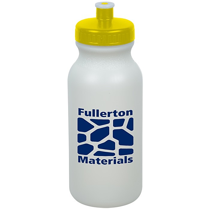 Custom Value Sport Bottle with Push Pull Lid - 20 oz - Glow in Dark