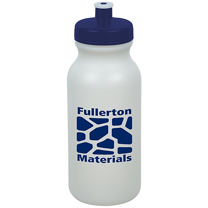 Custom Value Sport Bottle with Push Pull Lid - 20 oz - Glow in Dark