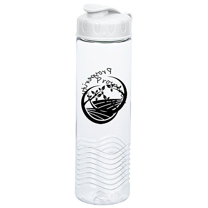Custom Clear Impact Twist Water Bottle with Flip Lid - 24 oz