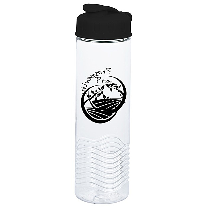 Custom Clear Impact Twist Water Bottle with Flip Lid - 24 oz
