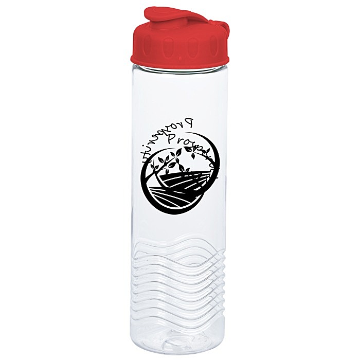 Custom Clear Impact Twist Water Bottle with Flip Lid - 24 oz