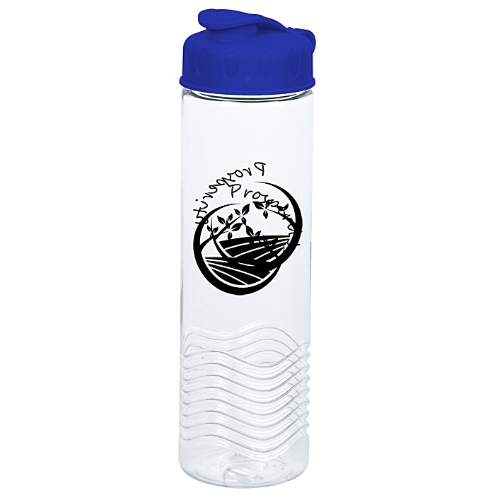Custom Clear Impact Twist Water Bottle with Flip Lid - 24 oz
