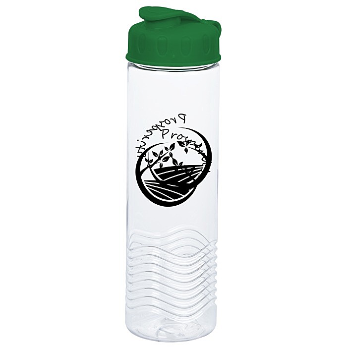 Custom Clear Impact Twist Water Bottle with Flip Lid - 24 oz