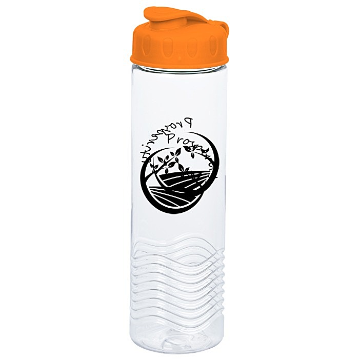Custom Clear Impact Twist Water Bottle with Flip Lid - 24 oz
