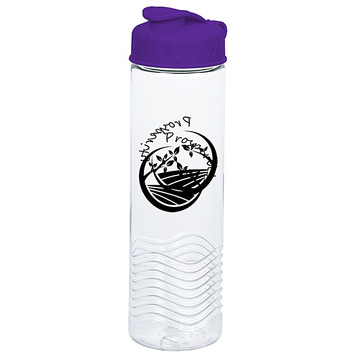 Custom Clear Impact Twist Water Bottle with Flip Lid - 24 oz
