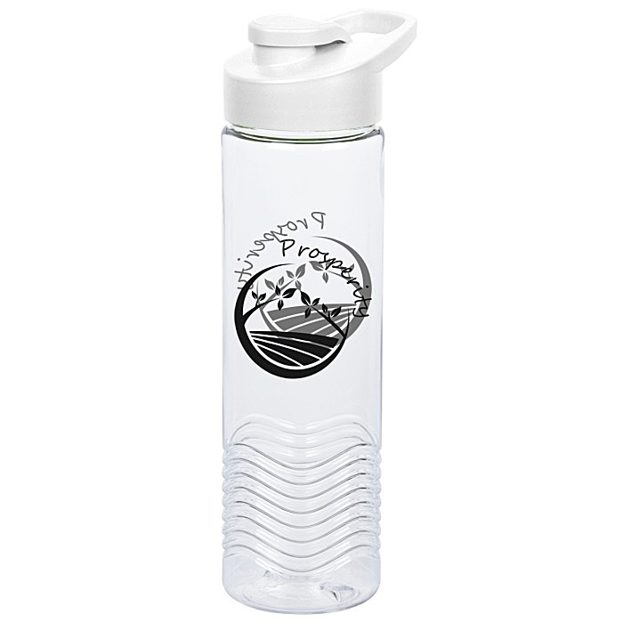 Custom Clear Impact Twist Water Bottle with Flip Carry Lid - 24 oz