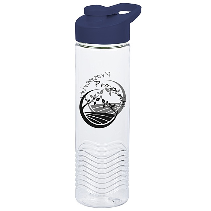 Custom Clear Impact Twist Water Bottle with Flip Carry Lid - 24 oz