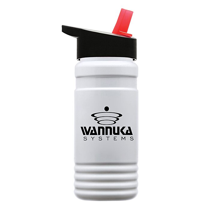 Custom Big Grip Bottle with Two-Tone Flip Straw Lid - 20 oz