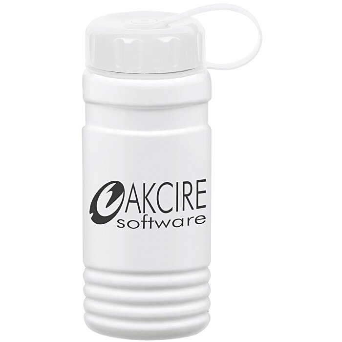 Custom Big Grip Bottle with Tethered Lid - 20 oz