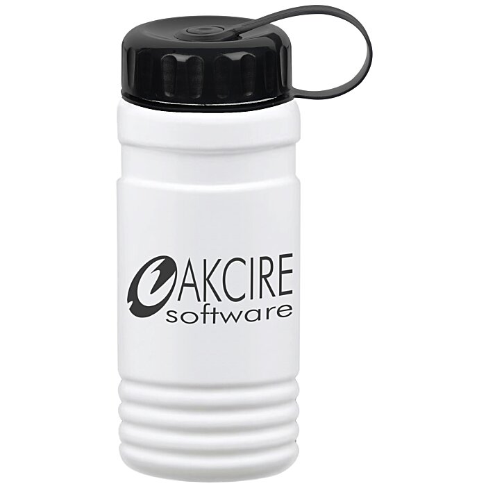 Custom Big Grip Bottle with Tethered Lid - 20 oz
