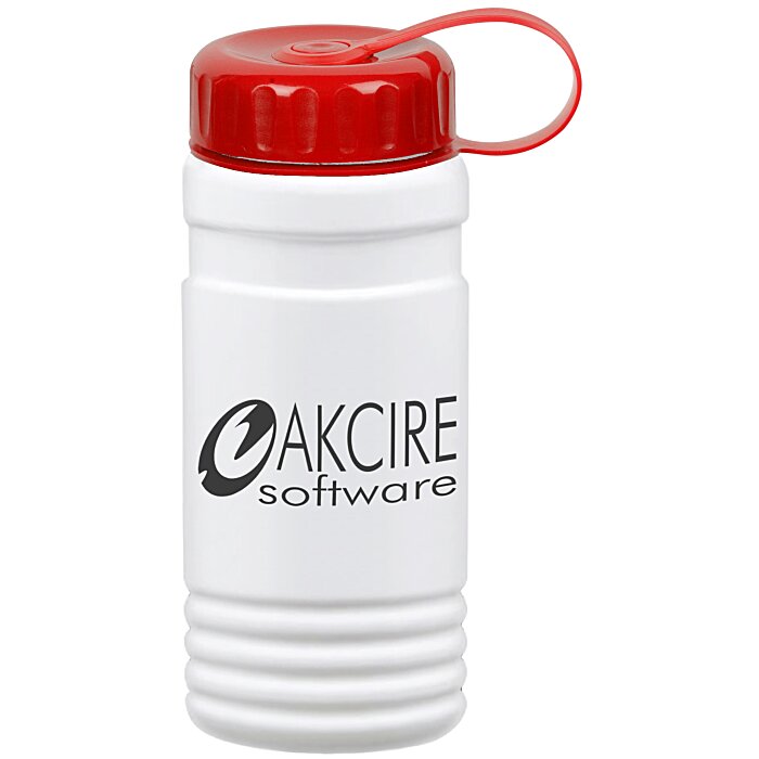 Custom Big Grip Bottle with Tethered Lid - 20 oz