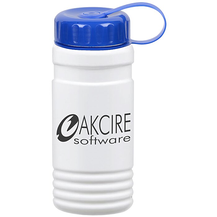 Custom Big Grip Bottle with Tethered Lid - 20 oz