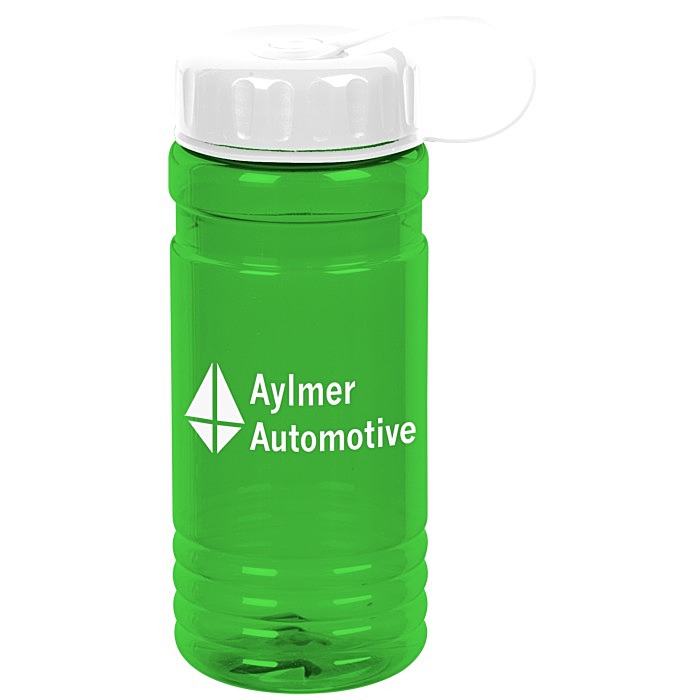 Custom Big Grip Bottle with Tethered Lid - 20 oz