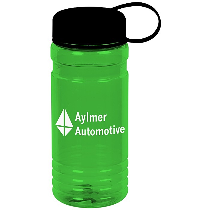 Custom Big Grip Bottle with Tethered Lid - 20 oz
