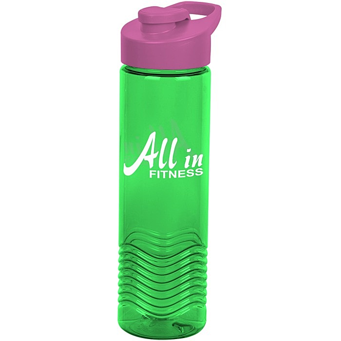 Custom Twist Water Bottle with Flip Carry Lid - 24 oz