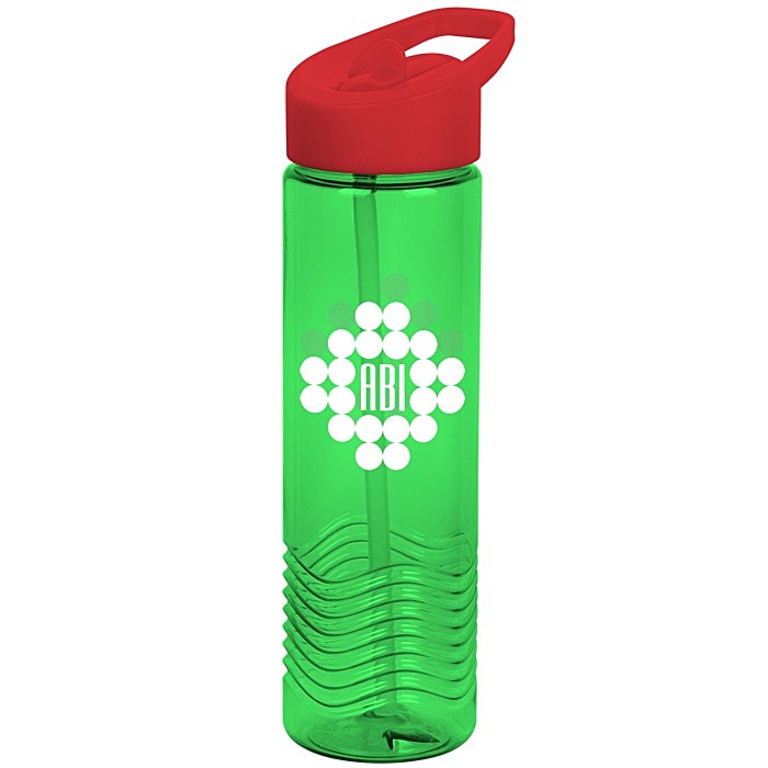 Custom Twist Water Bottle with Flip Straw Lid - 24 oz