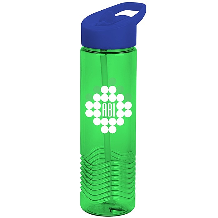Custom Twist Water Bottle with Flip Straw Lid - 24 oz