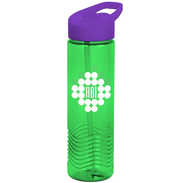 Custom Twist Water Bottle with Flip Straw Lid - 24 oz