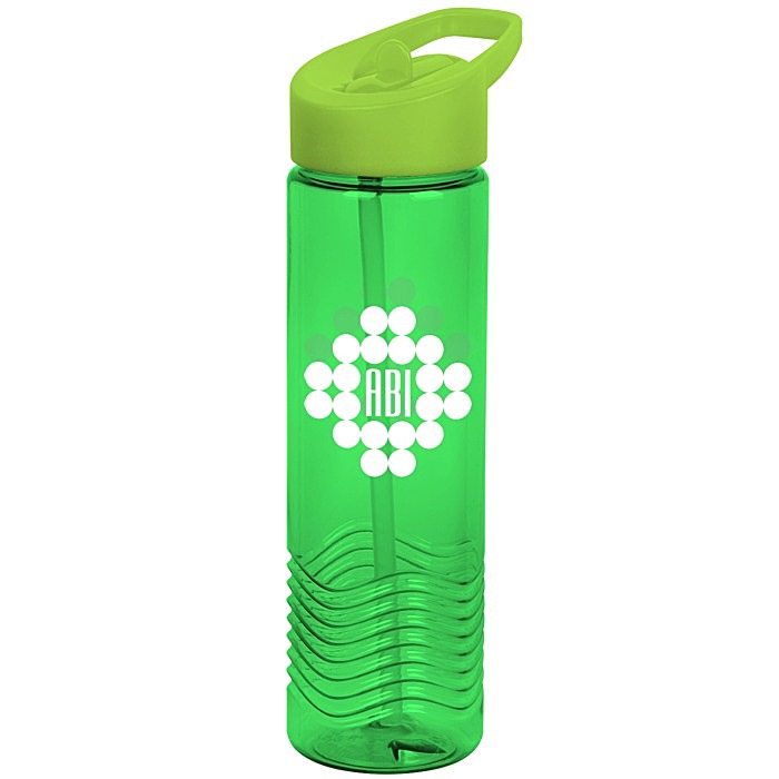 Custom Twist Water Bottle with Flip Straw Lid - 24 oz
