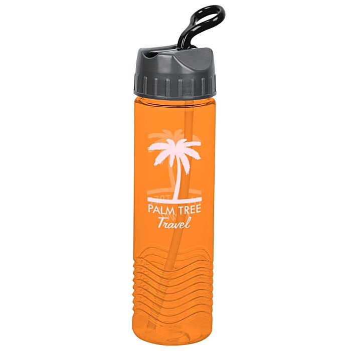 Custom Twist Water Bottle with Sport Lid - 24 oz