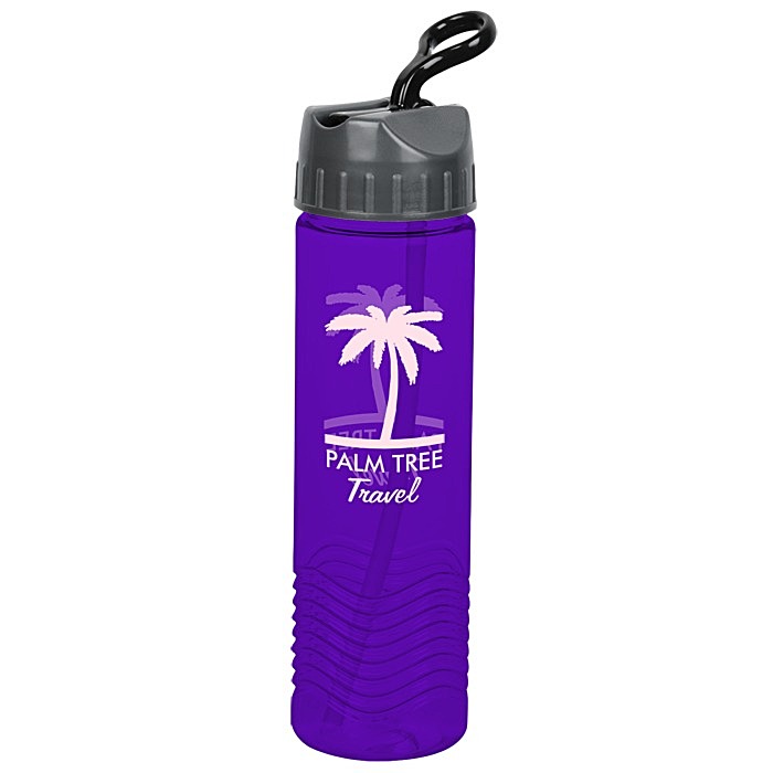 Custom Twist Water Bottle with Sport Lid - 24 oz