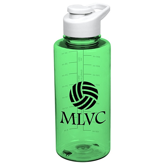 Custom Mountain Bottle with Flip Carry Lid - 36 oz